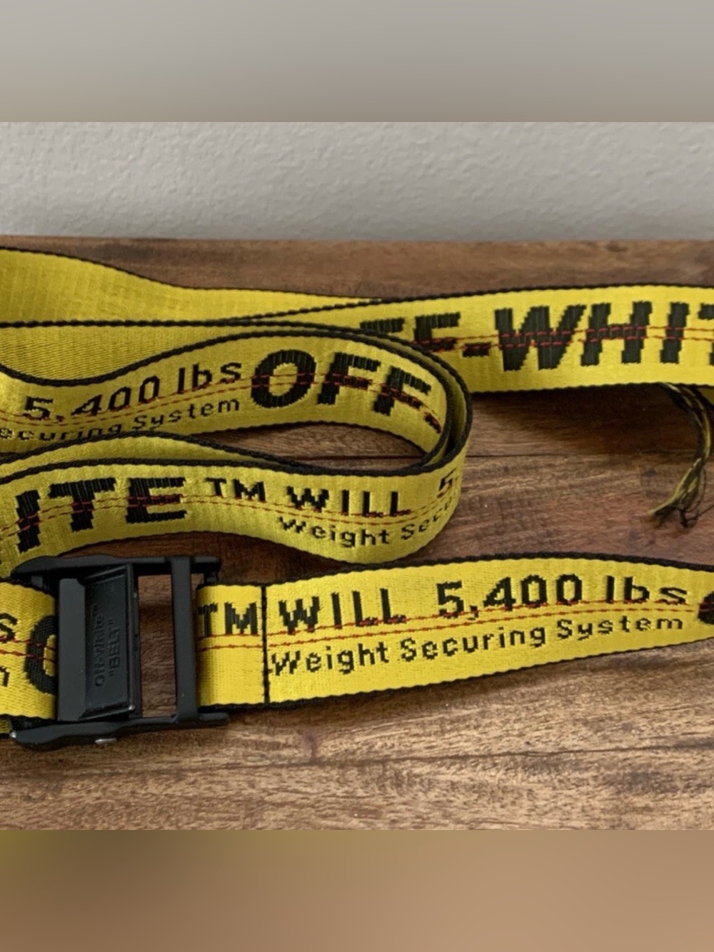 Off-White Yellow Industrial Webbing Belt - Unisex Accessories